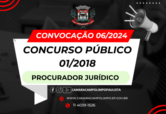 Convocação 06/2024 Concurso Público 01/2018